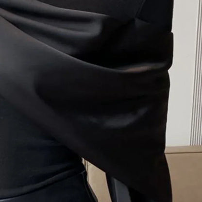 Long-sleeved shirt women's 2024 spring and autumn new light luxury fashion splicing design sense niche temperament versatile top.