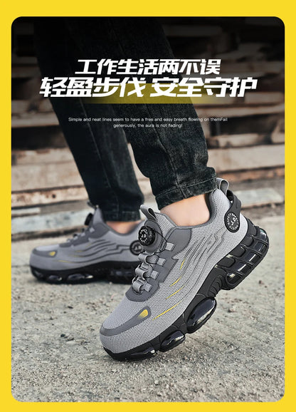 Men's Military Tactical Boots Army Boots Men Side Zipper Military Boots Men Anti-Slip Ankle Boots Work Safety Shoes Hiking Shoe.