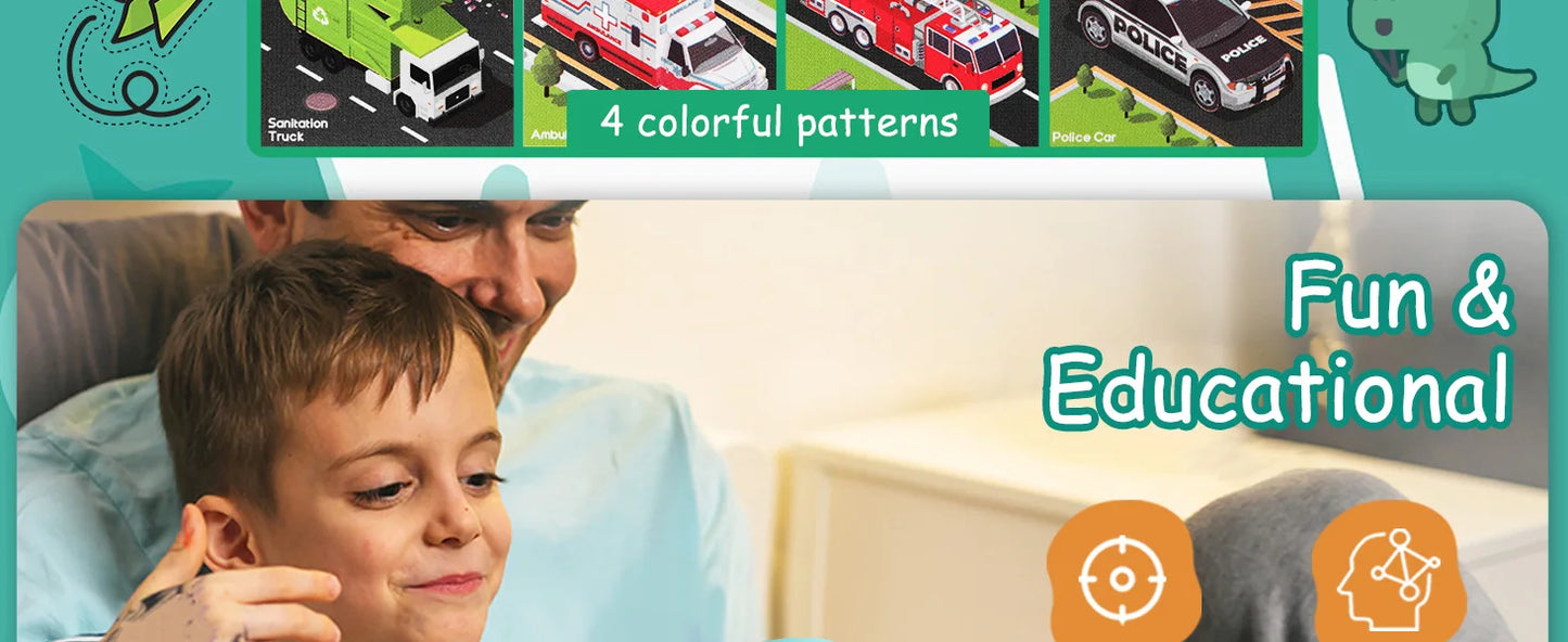 4IN1 Rotating Puzzle for Kids Fidget Toys 3 4 5 6 7 8 Year Old 4 Puzzles in 1  Fine Motor Skills, Gift for Boys & Girls Ages 3+.