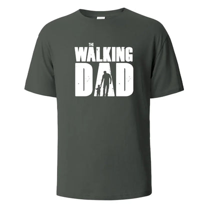 The Walking Dad Funny Street Printed T-Shirts Men Fashion Summer Tshirt Loose Oversized Cotton Short Sleeves Casual Hip Hop Tees.
