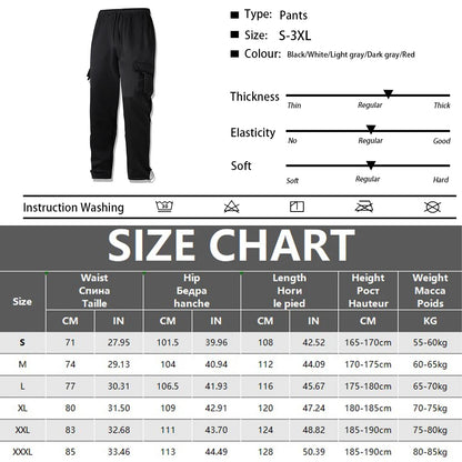 New Cargo Pants Men's Loose Straight Streetwear Jogger Pant Fashion Trousers Multi-Pocket Casual Sweatpants Male Pants.