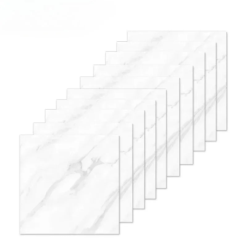 10PCS Waterproof 3D Ceramic Tile Sticker Imitation Marble Self Adhesive Wall Floor Sheet for Home Renovation Decoration Use