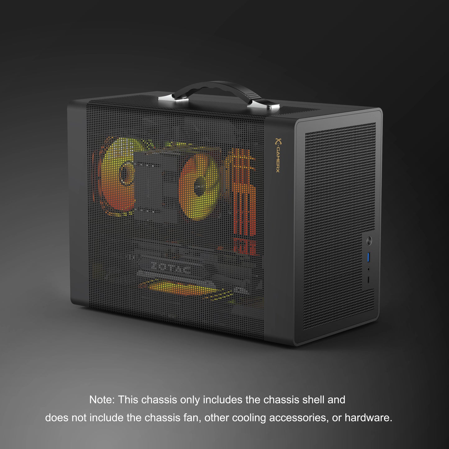 Power Train P60 Desktop MATX Case Handheld Portable Mesh Version PC Small Chassis Supports 350mm Graphics Card Type-C Interface