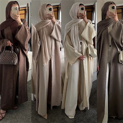Ähnliche Baumwolle Leinen Batwing Kimono Abaya Dubai Islam Muslimischen Kleid Für Frauen Kebaya Kaftan Robe Musulmane Kaftan Marocain Femme