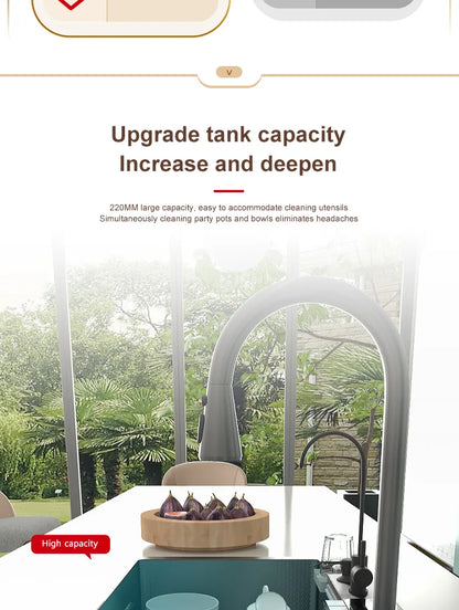 Wasserfall-Küchenspüle aus Edelstahl, multifunktional, groß, Einzelschlitz, Geschirrspülbecken, Küchenrenovierung