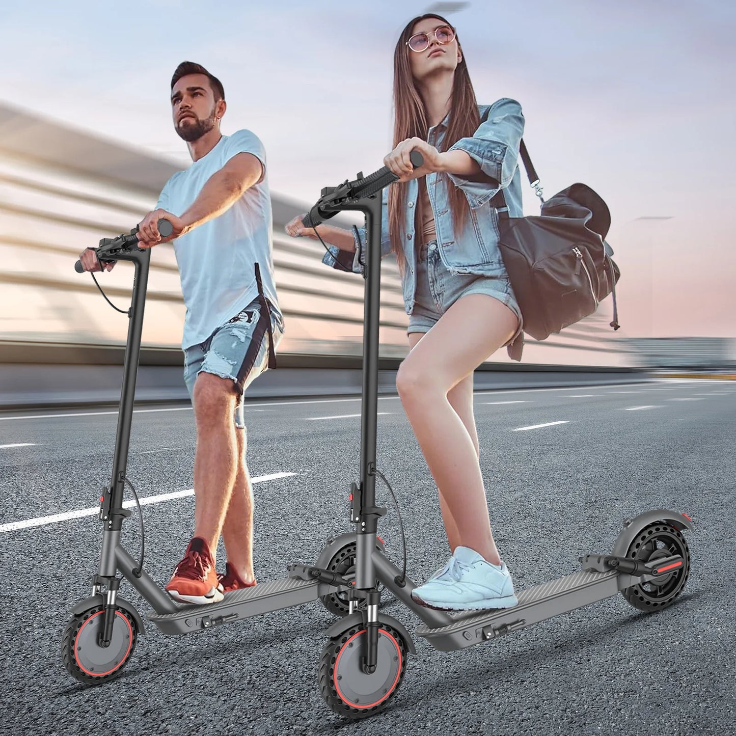 ATSANT LP10 Electric Scooter 500W Powerful Motor 42V10.5Ah 35KM/H 35KM Long Range 10Inch Tyre with APP Shock Absorbing EScooter