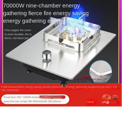 7kw Gas Cooktop Single Stove Household Liquefaction Gas Stove Single Coal Desktop Embedded Single Gas Stove 4.5 KW/5.2kw/