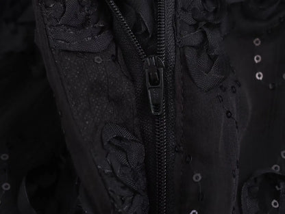 MUJER Sequin Pants Sets for Women 2 Pieces Flower Women's Pants Blazer Suits 2 Pieces Sets Women Outfit Semi Sheer Trousers Sets.