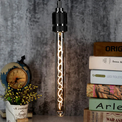 TIANFAN Led Bulbs Vintage Light Bulb ST64 G80 G95 Long Tube Edison Bulb 4W Dimmable 220/240V E27 Smoke Glass 2700K Warm White.