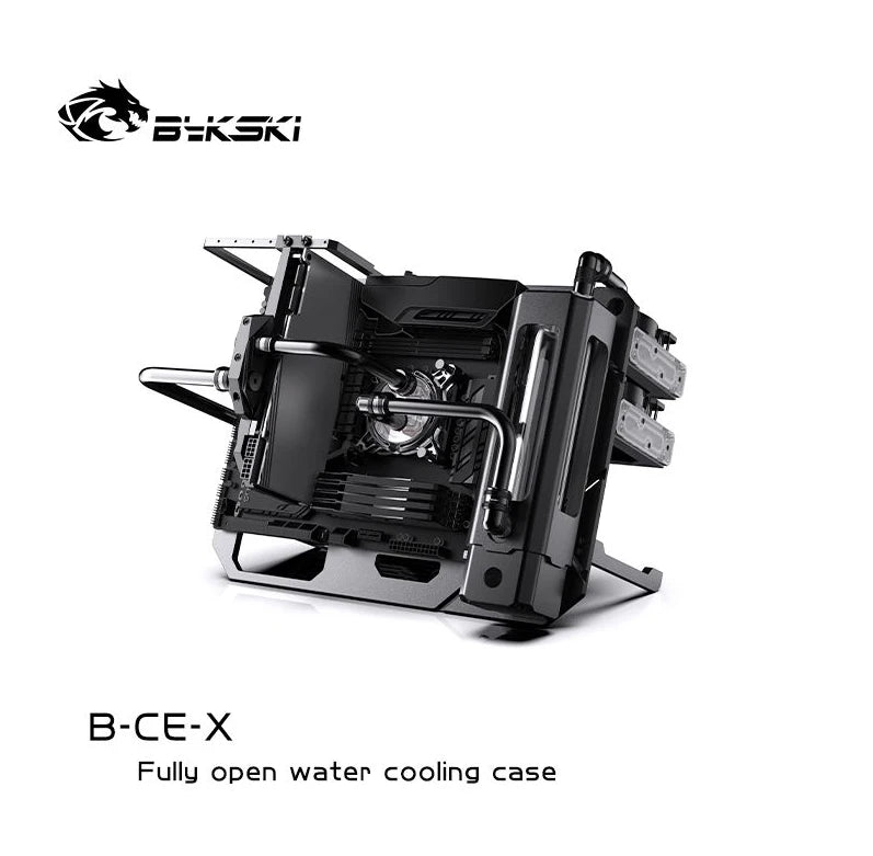 Granzon B-CE-X Open Frame Chassis Distro Plate Water Cooling Computer Case Vertical Horizontal, DIY Display