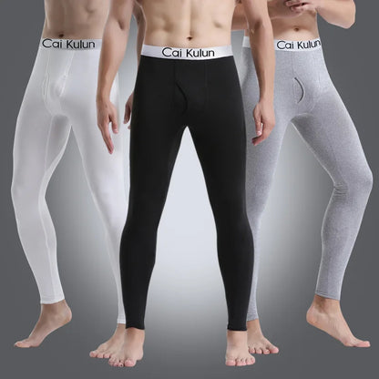 2024 New Men's Tight Sports Pants Slim Pants Autumn And Winter Thermal Pants Plush High Stretch Quick Drying Compression Pants.