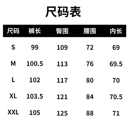 Men's fleece-lined ankle-length pants, autumn and winter drawstring waist sports sweatpants, with leather label running pants.