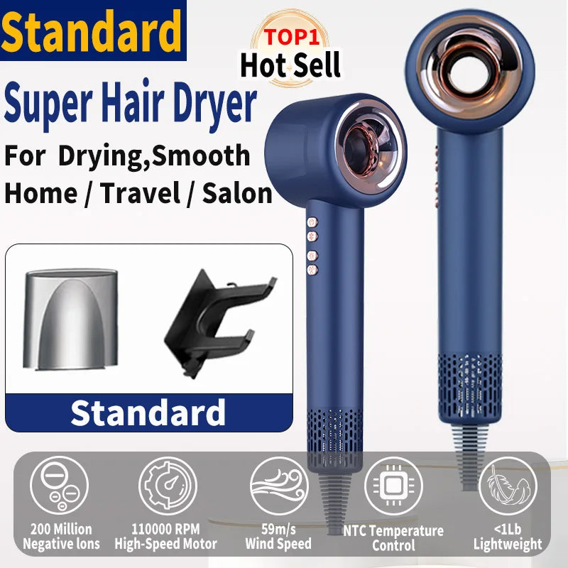 220V Super Hair Dryer 1600W Leafless Hair dryer Personal Hair Care Styling Negative Ion Tool Constant Anion Electric Hair Dryers