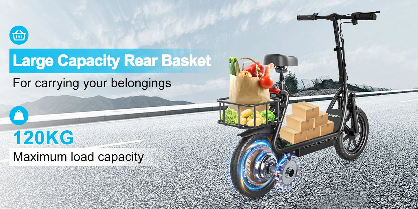 2025 New ATSANT ES2/ES2 PLUS Electric Scooter with Seat 500W 35KM/H 54.6V10.4/22.5Ah 45/100KM 14Inch Tyres With Smart APP EBlike.