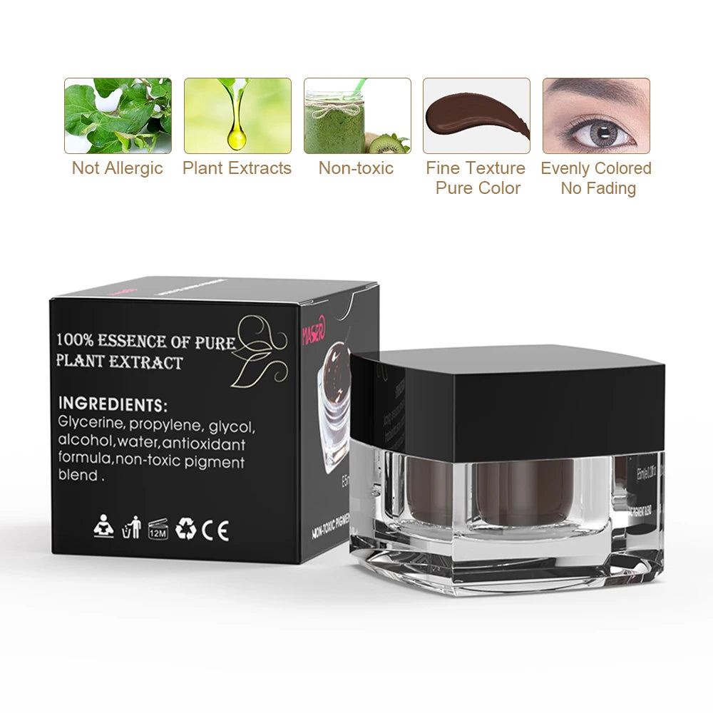 Maser Microblading Pigment Professional Eyebrow Micro Tattoo Ink Eyeliner Lips Makeup Tattoo Pigment Microblading Ink.