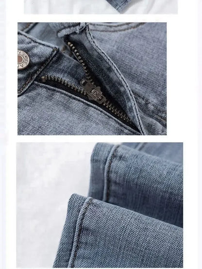 Women's High Waist Elastic Stretchy Jeans Hot Sale Of The Season Autumn New Style Versatile Slimming Pencil Thin Nine Point Pant.