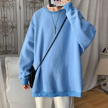 Lazy Style Simplicity Youth Loose Hoodies Sweatshirts Spring Autumn Long Sleeve Solid Casual Tops Korean Fashion Women Clothing.