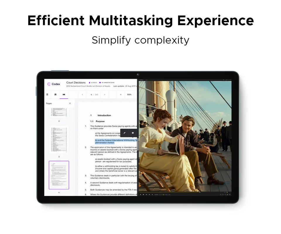 DOOGEE U11 Android 15 Tablet 11 Ultra-clear 90Hz Display 4GB RAM 128GB ROM 8580mAh Battery Dual Speaker Supports Widevine L1.