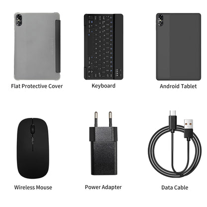 10.1" Android Tablet with Octa-core Processor 8GB(4+4GB Virtual) RAM 64GB ROM HD IPS Touchscreen, Wi-Fi 6, BT 5.0, Dual Camera.