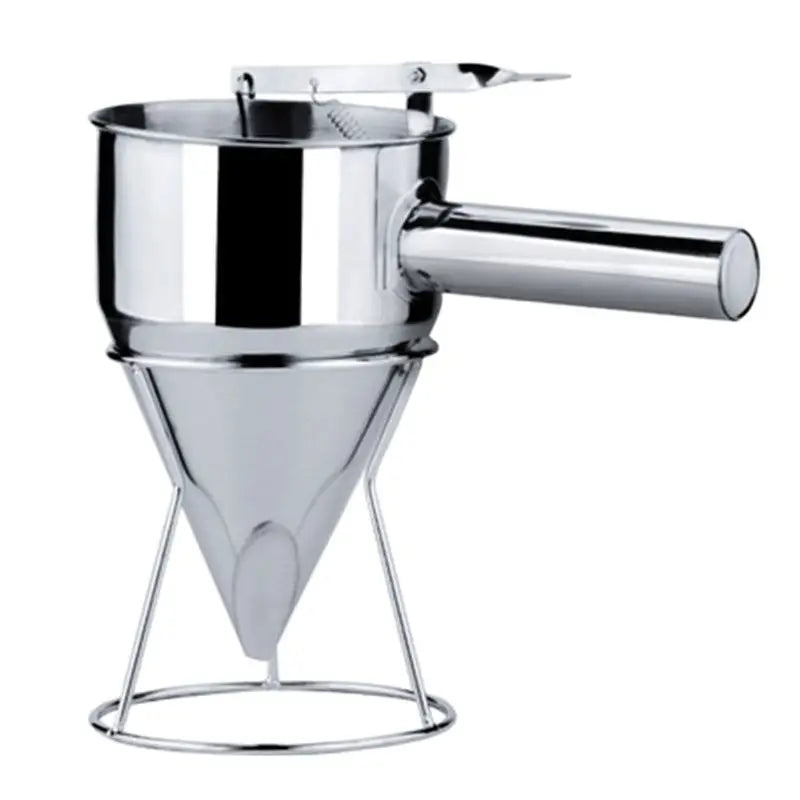 Steel Batter Dispenser with Rack Dough Funnel Cupcake Baking Dispenser Kitchen Tools.