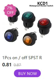 1 Stück Ein/Aus SPST runder wasserdichter LED-Wippschalter für Boote, 12 V, 220 V, Ein-/Aus-Schalter, Ein-/Ausschalten von тумpligр Lire.