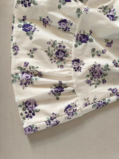 Frühling Herbst frauen Neue Kleid Temperament Süße Druck V-ausschnitt Laterne Hülse Spitze Hohe Taille Kurzes Kleid