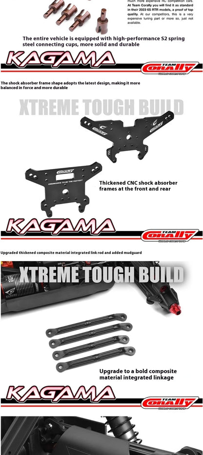 Team Corally Kagama 6s 1/8 4WD RC Cars Remote Control Electric Simulation Racing Card Climbing Off Road Vehicle Model Toy Gift.