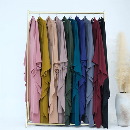 Ramadan Eid Khimar Abaya Dubai Turkey Islam Muslim Maxi Hijab Dress Nida Prayer Clothes For Women Kebaya Robe Femme Musulmane.