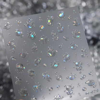 Ocean Theme 5D Nail Sticker Summer Beach Seashells Starfish Conch Scallop Shell Coral Self Adhesive Decoration Manicure Decal