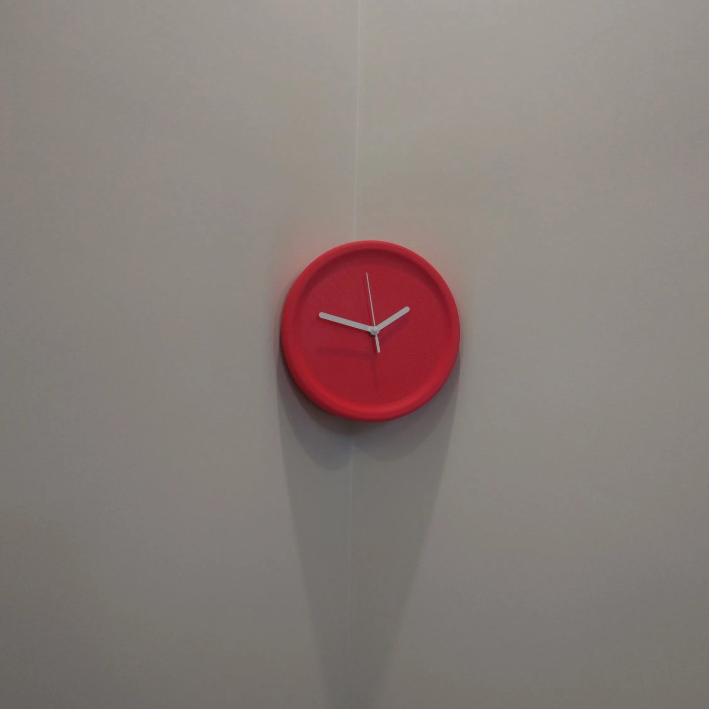 3D-Druck Eckwanduhr ohne Perforationen Einfache stille Wanduhr DIY Malkunst Dekoration Kleine Raumdekoration