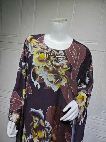 Muslimischen Kleid für Frauen Chiffon Diamant Party Abaya Kleider Arabischen Lange Robe Marokko Dubai Kaftan Vestidos Jalabiya Ramadan Eid.