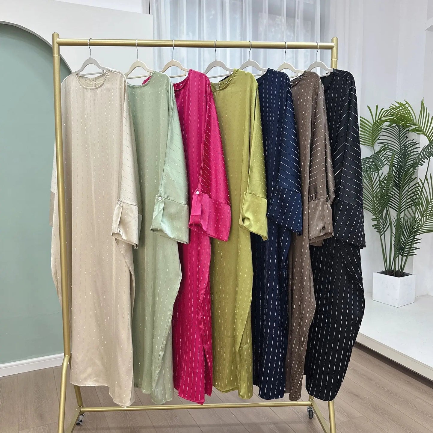 2024 Luxus Dubai Abaya Kleid für Muslimische Frauen Ramadan Eid Saudi-Arabien Party Jalabiya Kleidung Islamische Türkei Modest Lange Robe.