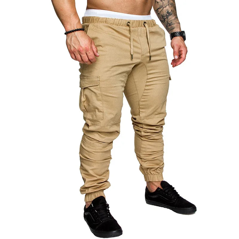 2025 new men's workwear pants, European and American men's loose straight casual pants, men's workwear pocket pants S-XXXL