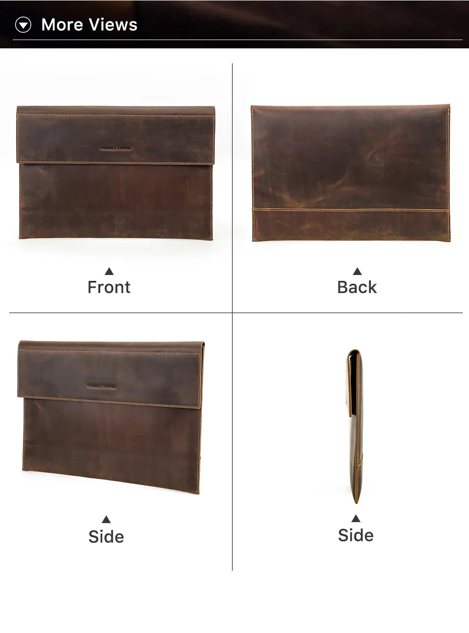 Genuine Leather Laptop Case For Macbook Air 13 M1 M2 M3 M4 Macbook Pro 14 15 16 Sleeve Cover Men Notebook Computer Carrying Bag.