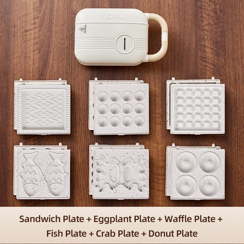 Electric Sandwich Maker Multifunctional Waffle Machine Toaster Baker Breakfast Machine Takoyaki Pancake Donuts Sandwichera 220V