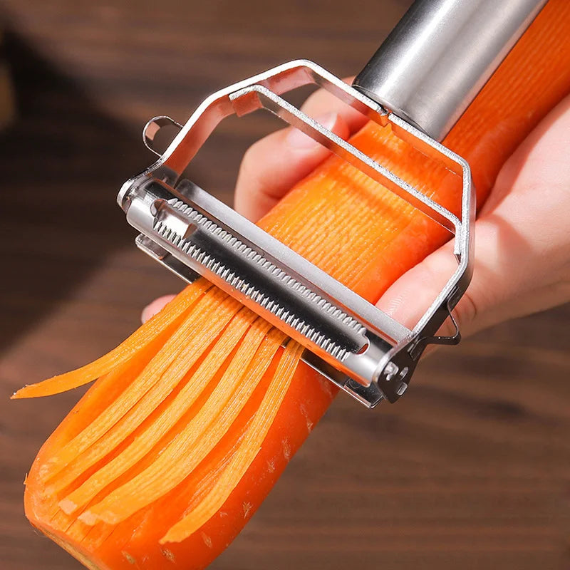 Kitchen Vegetable Peeler Stainless Steel Potato Peeler Slicer Korean Carrot Grater Shredder Multifunctional Fruit Veggie Tools.
