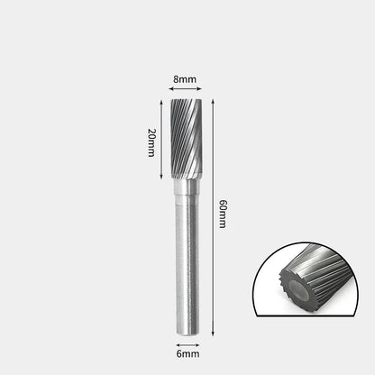 Hartmetallfräser, Wolframstahl-Schleifkopf, zylindrisch 6 mm, AE AX AX Metallfräser