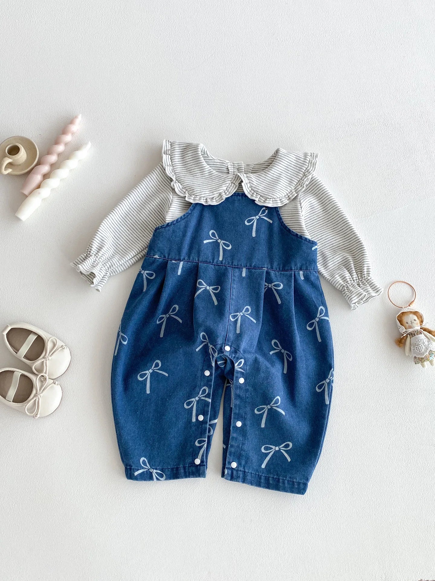 Baby Kleidung Herbst Neue Set, Kinder Koreanische Denim Overalls Zwei-stück Set, Ein Jahr Altes Baby Herbst Outfit.