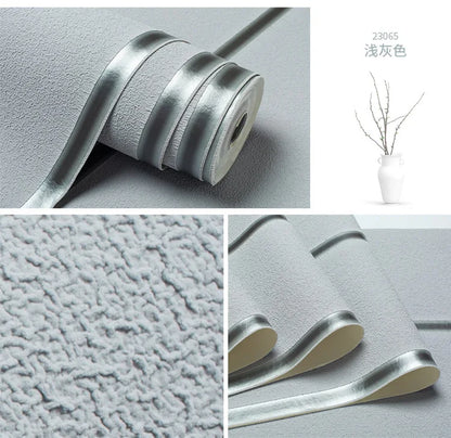 Hirschhaut Samt horizontal gestreifte Tapete Wohnzimmer Schlafzimmer gestreifte Film- und Fernsehwand 3D-Relief verdickte Tapete