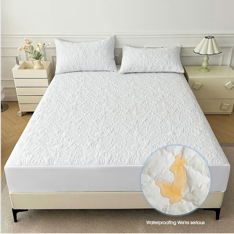 Waterproof Mattress Protector Queen King Quilted Thick Mattress Cover Anti-bacterial Fitted Sheet Bed Pad Cover 1pc.