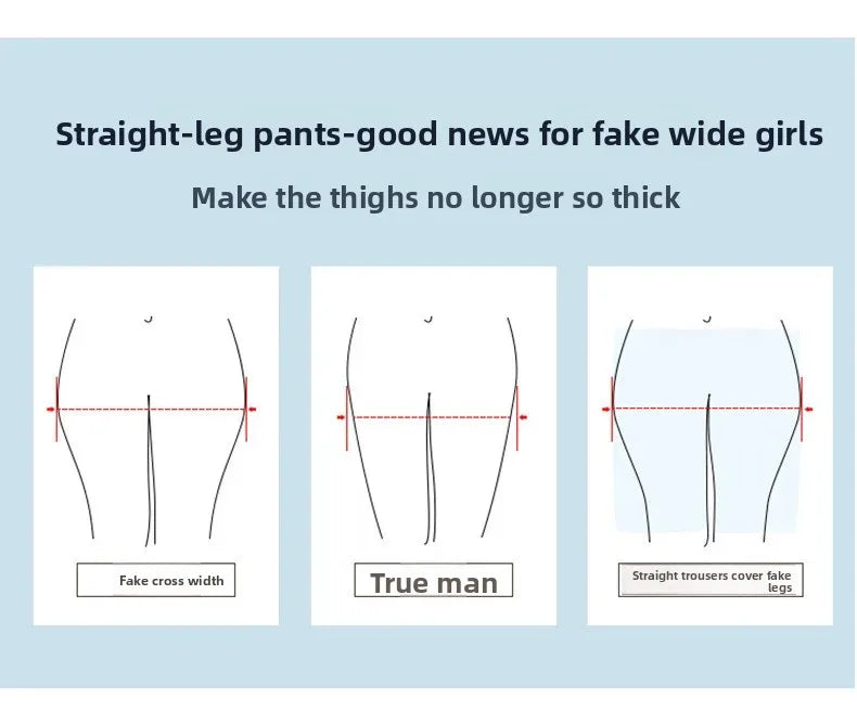 High Waist Straight Leg Jeans Women's Summer New 2025 Small Size Wide Leg Loose Drapey Slimming Floor-Length Pants.