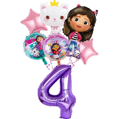 Disney Gabby Puppenhaus Geburtstag Party Dekoration Ballon Servietten Kinder Einweggeschirr Thema Party Supplies Kinder Geschenke