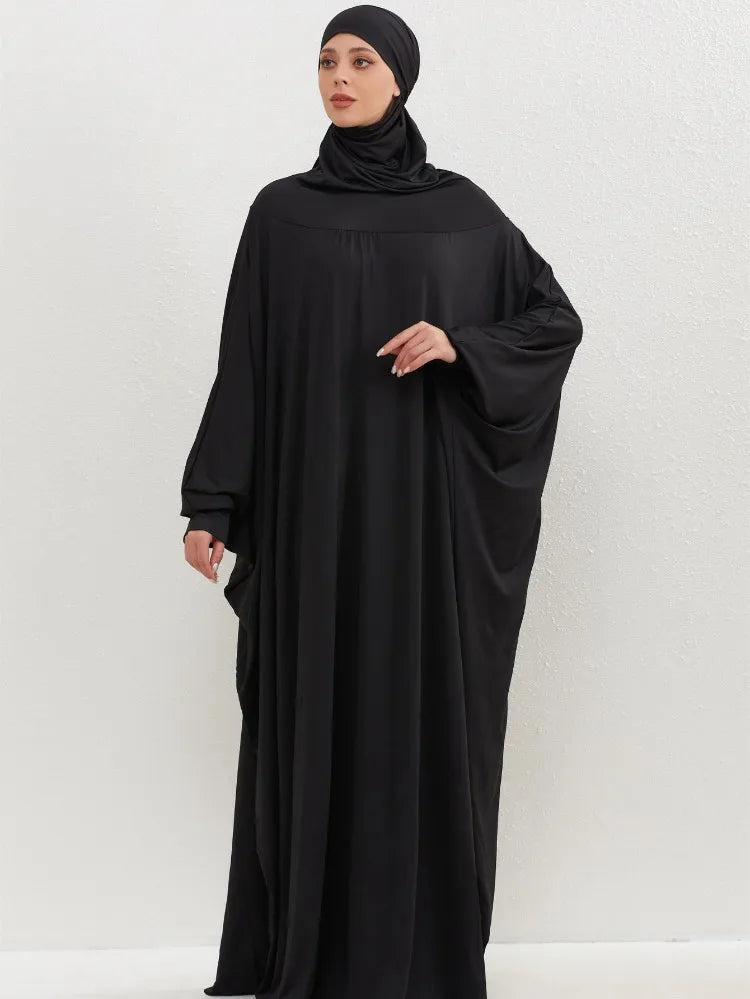 Islamic Abaya Modesty Ramadan Dress Muslim Abayas Hooded Long Sleeve One-piece Prayer Hijab Dress Women Jilbabs Turkish Kaftans.