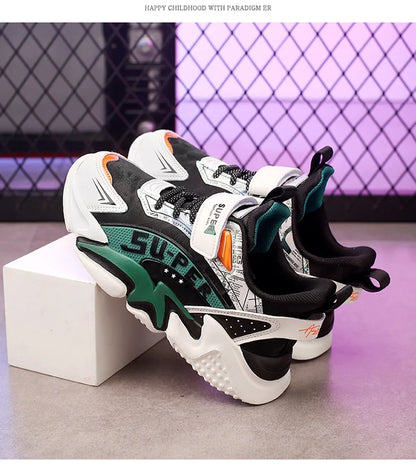 Sport Kids Leather Sneakers Four Season Boys Casual Shoes Non Slip Children Fashion School Walking Running Shoes Size 28-39.