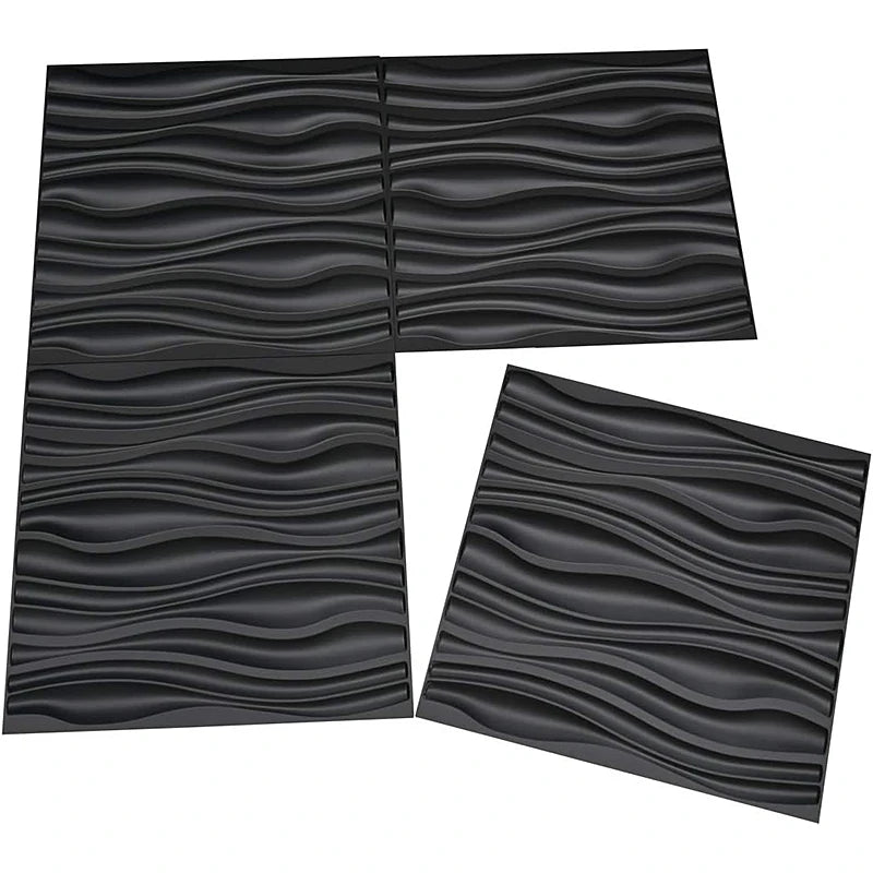 30x30cm Waves 3D Wall Panel wave Diamond Design Non self-adhesive plastic tile 3D wall sticker living room Bathroom wall paper