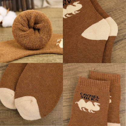 5 Pairs Men Winter Socks Thickened Fleece Terry  Casual Comfortable Calcetines Keep Warm High Quality Long Socks For Men.