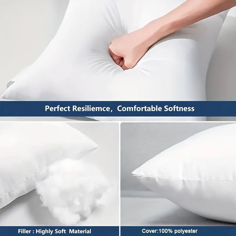 One piece set standard white high rebound pillow cushion core sofa car seat home interior decoration pillow 30x50cm.