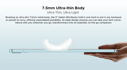 DOOGEE Tab E3 Tablet 11" Screen Android 15 Gemini AI 7.5mm Ultra-thin 32GB (8+24) 256GB Dual Speakers 8800mAh Battery Smart Pad.