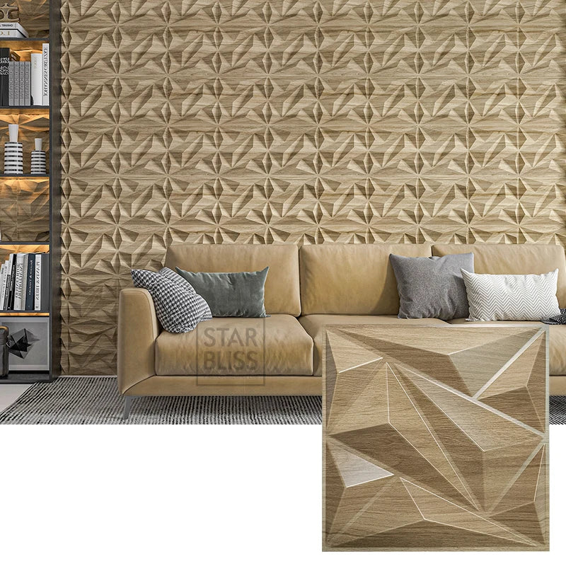 10pcs Diamond Design Decorated 3D Wallpanel, 30cmx30cm Matte White/Black/Golden, Diy Home Decoration Wallboard Wall stickers