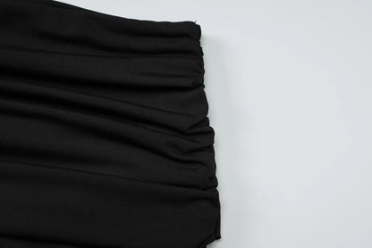 Dulzura One Shoulder Sleeveless Ruched Backless Bodycon Tank Top Women'S Solid Sexy Elegant Y2K Top Party Clubwear Summer Outfit